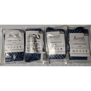 PEMBROOK (4 Pack) Women Size 6 S/M Navy 8-15 mmHg Mild Compression Socks NEW